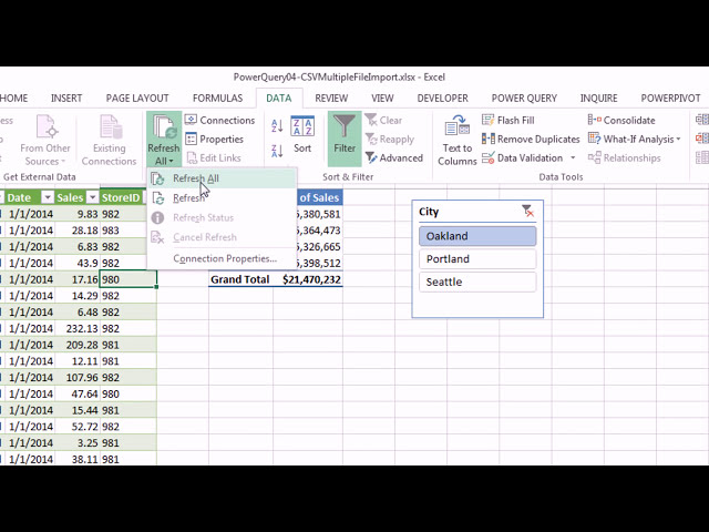 فیلم آموزشی: Excel Power Query #04: وارد کردن چندین فایل CSV در یک مرحله و بازیابی خودکار فایل های جدید با زیرنویس فارسی