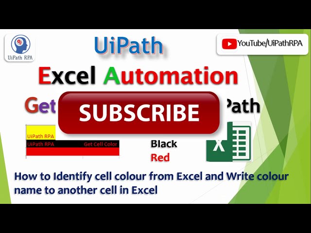 فیلم آموزشی: دریافت UiPath رنگ سلولی | اتوماسیون اکسل UiPath | UiPathRPA