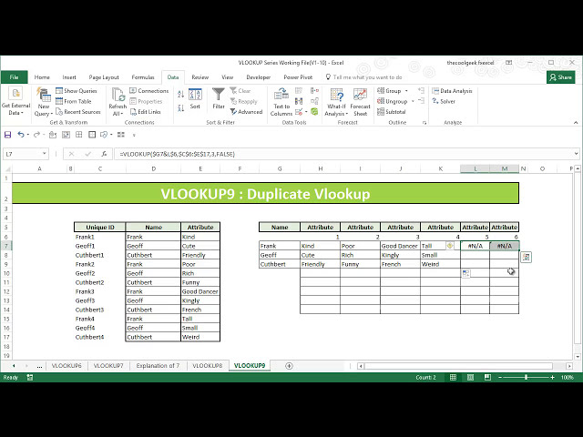 فیلم آموزشی: نحوه انجام یک VLOOKUP در اکسل شماره 9: VLOOKUP تکراری