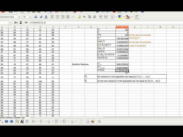 فیلم آموزشی: آزمون کروی بودن بارتلت در Excel یا Calc با زیرنویس فارسی