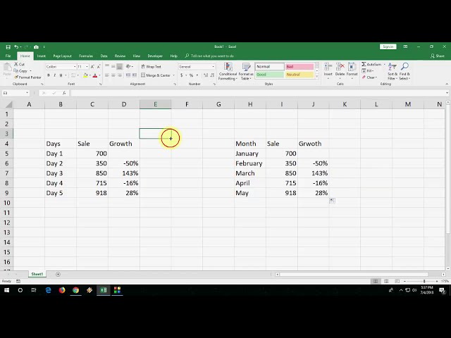 فیلم آموزشی: نحوه محاسبه درصد رشد روزانه/ماهانه در MS Excel (آسان)