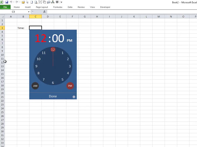 فیلم آموزشی: پاپ آپ رایگان Excel Time Picker: آموزش با زیرنویس فارسی