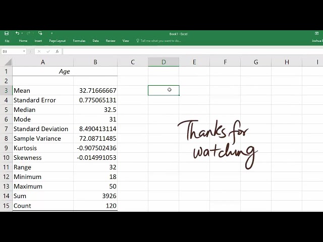 فیلم آموزشی: آمار توصیفی در Excel Mean, Median, Mode, Std. انحراف،... با زیرنویس فارسی