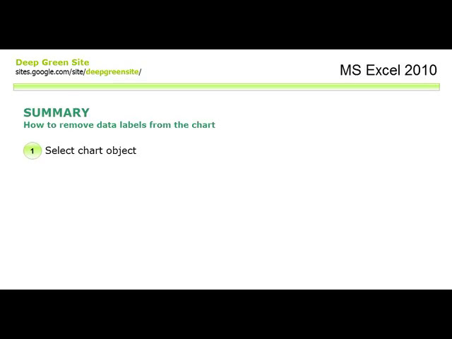 فیلم آموزشی: MS Excel 2010 / نحوه حذف برچسب داده ها از نمودار