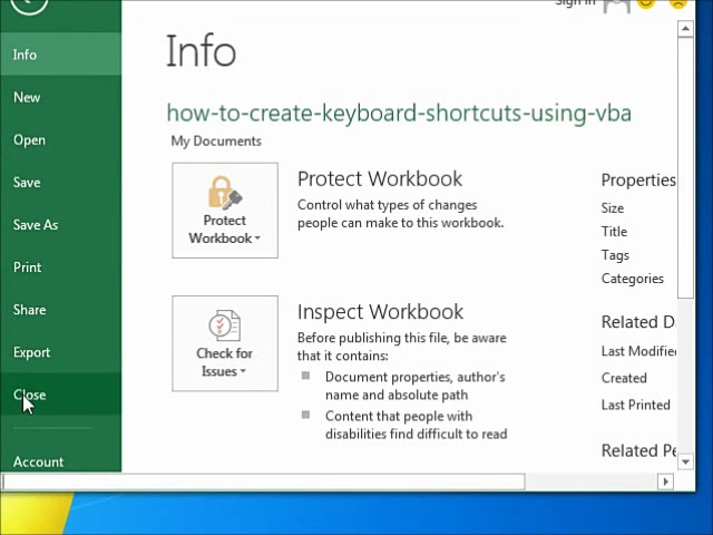 فیلم آموزشی: با استفاده از Excel VBA میانبرهای صفحه کلید را به ماکروها اختصاص دهید