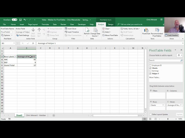 فیلم آموزشی: Excel - از تابع Median در یک PivotTable توسط کریس منارد استفاده کنید با زیرنویس فارسی