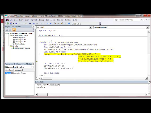 فیلم آموزشی: Excel 2010 VBA Tutorial 72 - ADODB - Recordsets and SQL با زیرنویس فارسی
