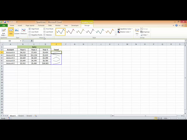 فیلم آموزشی: برجسته کردن نقاط داده خاص - استفاده از Sparklines در اکسل با زیرنویس فارسی