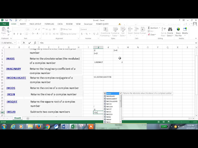 فیلم آموزشی: Excel 2013 Tutorial#112 Engg Complex Numbers Function در اکسل با زیرنویس فارسی