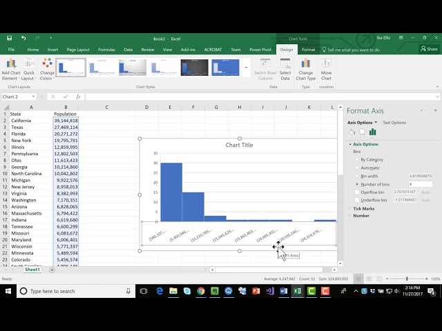 فیلم آموزشی: Excel 2016 - ایجاد هیستوگرام با تعداد مشخصی از سطل ها با زیرنویس فارسی