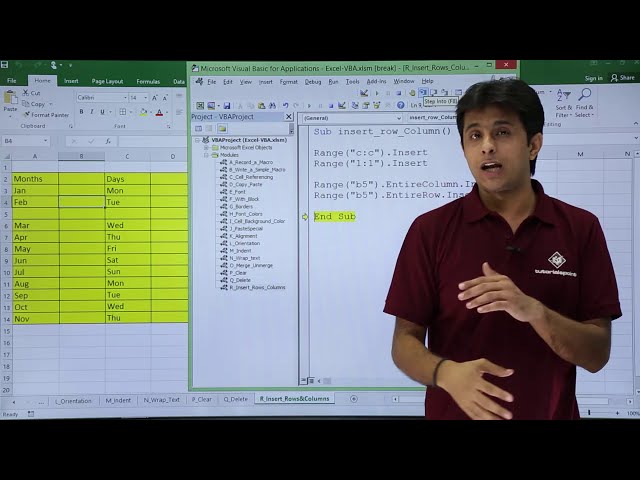 فیلم آموزشی: Excel VBA - ردیف و ستون درج با زیرنویس فارسی