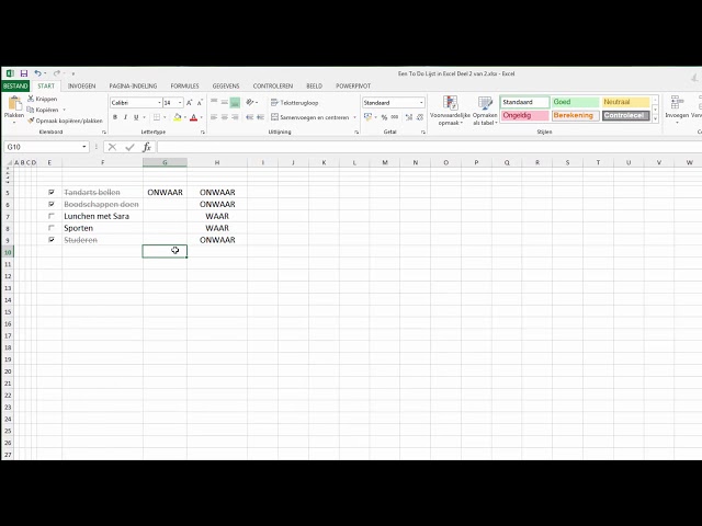 فیلم آموزشی: Excel - Checkbox Deel 2 - Een To Do Lijst Maken در اکسل