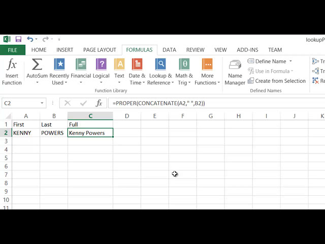 فیلم آموزشی: Concatenate and Proper - Nested Functions -Excel 2013 با زیرنویس فارسی