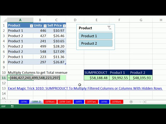 فیلم آموزشی: Excel Magic Trick 1056: Excel 2013 Slicer Formules با زیرنویس فارسی