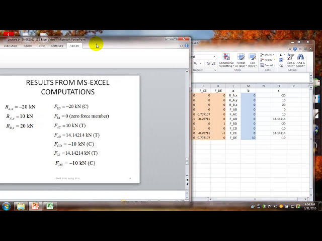 فیلم آموزشی: روش ماتریس تجزیه و تحلیل خرپا اتصالات با استفاده از MS Excel با زیرنویس فارسی