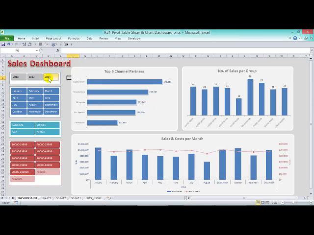 فیلم آموزشی: چگونه یک داشبورد تعاملی اکسل در کمتر از 15 دقیقه بسازیم! با زیرنویس فارسی