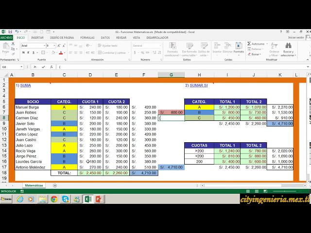 فیلم آموزشی: Excel Avanzado 2013: Funciones Matematicas 1 با زیرنویس فارسی