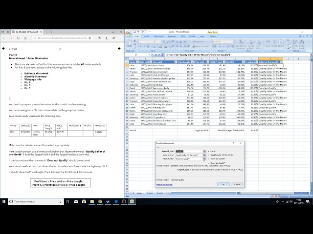 فیلم آموزشی: آموزش مهارت های کاربردی سطح 2 ICT - EXCEL - سوال امتحانی آزمایشی با استفاده از فرمول IF و با زیرنویس فارسی