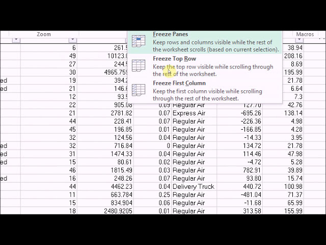 فیلم آموزشی: آموزش MS Excel: ثابت کردن سطرها و ستون ها در MS Office 2013