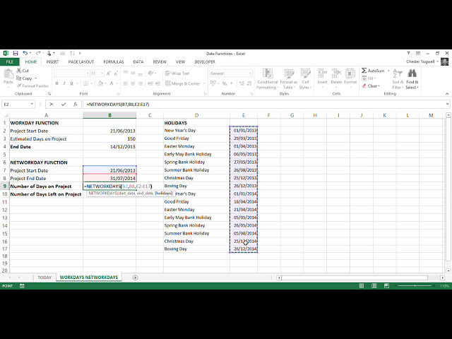 فیلم آموزشی: Excel NETWORKDAYS & WORKDAY: محاسبه روزهای کاری در اکسل با زیرنویس فارسی