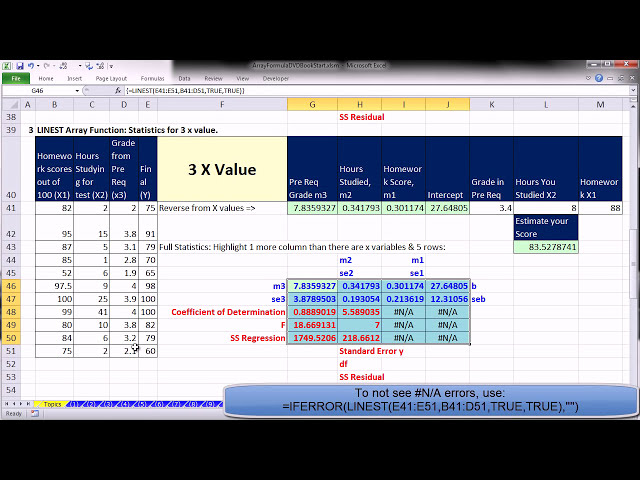 فیلم آموزشی: Ctrl + Shift + Enter: فرمول های آرایه Excel 23: تابع آرایه LINEST با زیرنویس فارسی