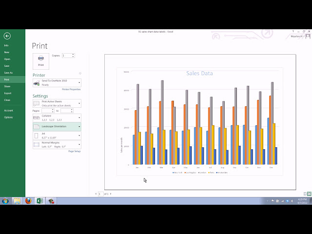 فیلم آموزشی: نحوه چاپ نمودار از Excel 2013 با زیرنویس فارسی