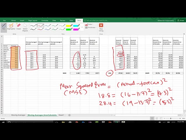 فیلم آموزشی: اندازه گیری خطا - MAD، MSE و MAPE - با استفاده از Excel با زیرنویس فارسی