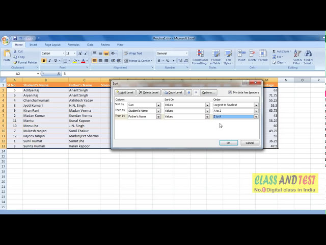 فیلم آموزشی: Excel 54 - داده ها را به ترتیب صعودی یا نزولی مرتب کنید