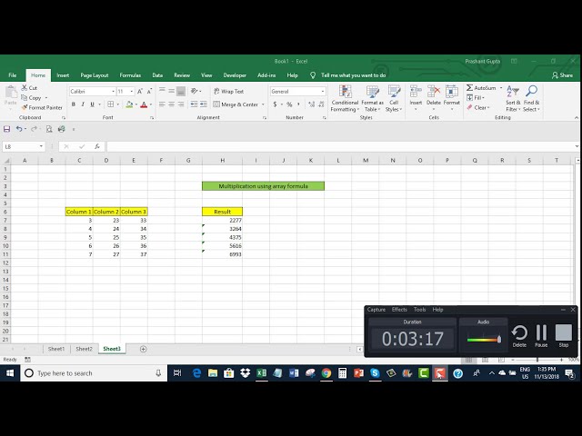 فیلم آموزشی: MS Excel: بیش از دو ستون را ضرب کنید