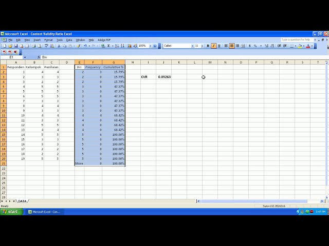 فیلم آموزشی: نسبت اعتبار محتوا CVR Excel