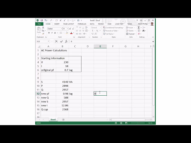 فیلم آموزشی: استفاده از MS Excel برای فرمول های AC Power با زیرنویس فارسی
