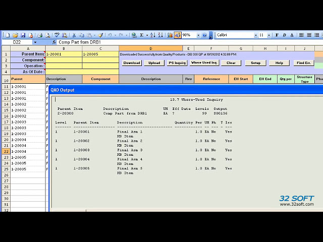 فیلم آموزشی: BOM (ساختار محصول) Excel Loader برای QAD 13.5 - 32Soft با زیرنویس فارسی