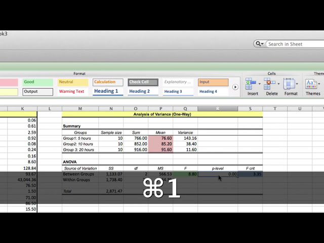 فیلم آموزشی: ANOVA یک طرفه با استفاده از Excel:Mac و StatPlus:Mac. با زیرنویس فارسی