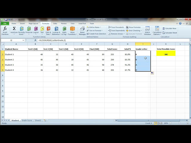 فیلم آموزشی: نحوه محاسبه نمره حرف برای دانش آموزان: MS Excel با زیرنویس فارسی