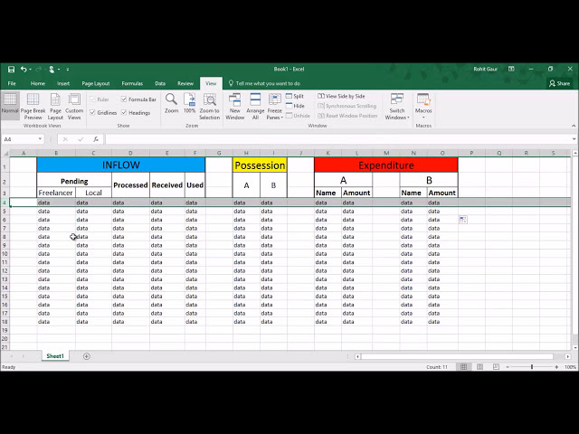 فیلم آموزشی: [حل شد!] - MS Excel - Freeze Pane تعداد زیادی ردیف را ثابت می کند - نیمی از صفحه را ثابت می کند با زیرنویس فارسی