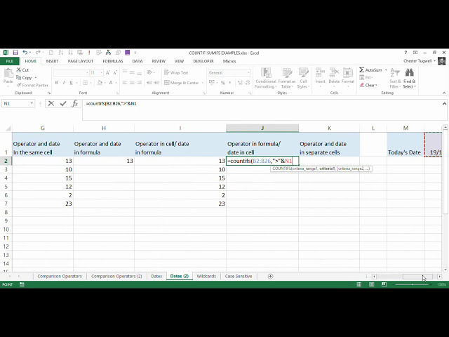 فیلم آموزشی: Excel COUNTIFS: مقایسه اپراتورها و تاریخ ها با زیرنویس فارسی