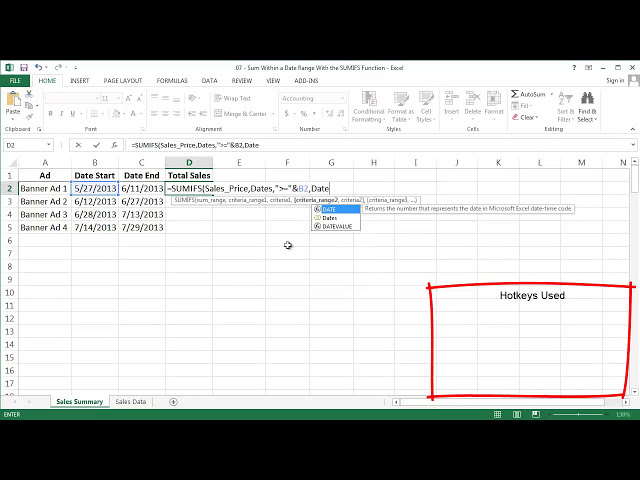 فیلم آموزشی: Excel - جمع در محدوده تاریخ سفارشی با تابع SUMIFS با زیرنویس فارسی