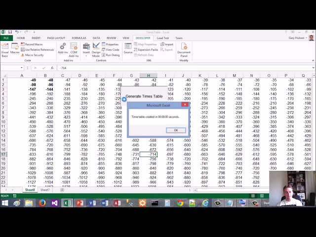 فیلم آموزشی: Excel VBA Tutorial 12 - For Loop برای ایجاد جدول ضرب با زیرنویس فارسی