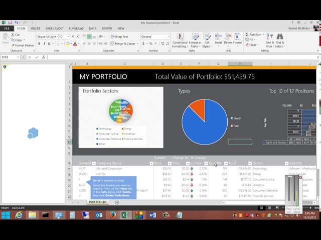 فیلم آموزشی: بررسی قالب Free My Portfolio با Microsoft Excel 2013 با زیرنویس فارسی