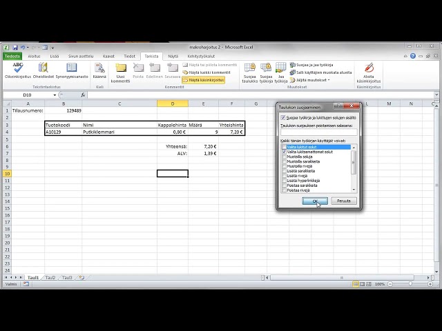 فیلم آموزشی: Excel: Solujen suojaaminen