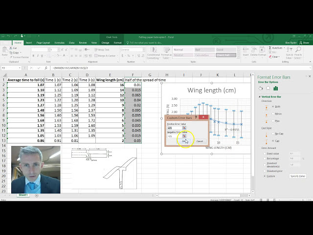 فیلم آموزشی: استفاده از نوارهای خطا در اکسل با داده های علمی
