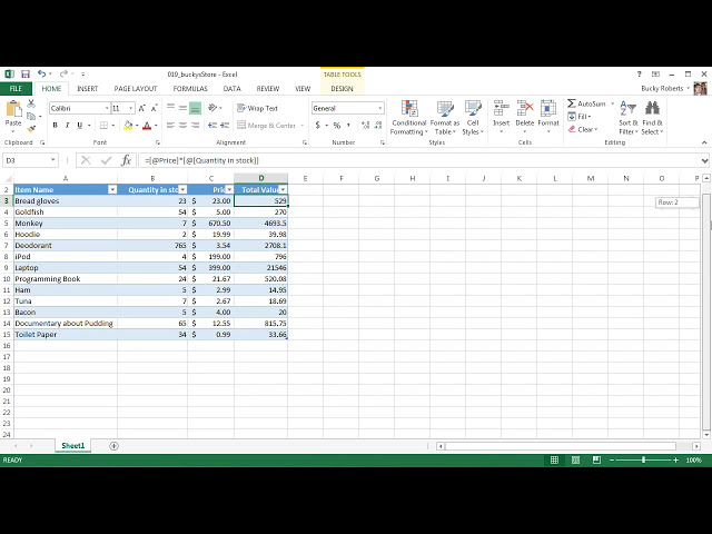 فیلم آموزشی: آموزش Microsoft Excel 2013 - 20 - استفاده از فرمول ها در جداول