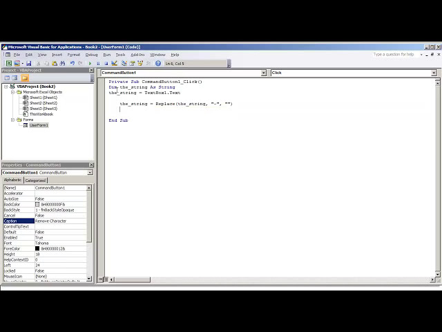 فیلم آموزشی: Microsoft Excel VBA 2010 نحوه حذف کاراکترها از یک رشته یا جعبه متن با زیرنویس فارسی