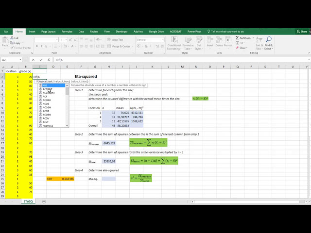 فیلم آموزشی: Excel - و مربع (برای ANOVA یک طرفه)