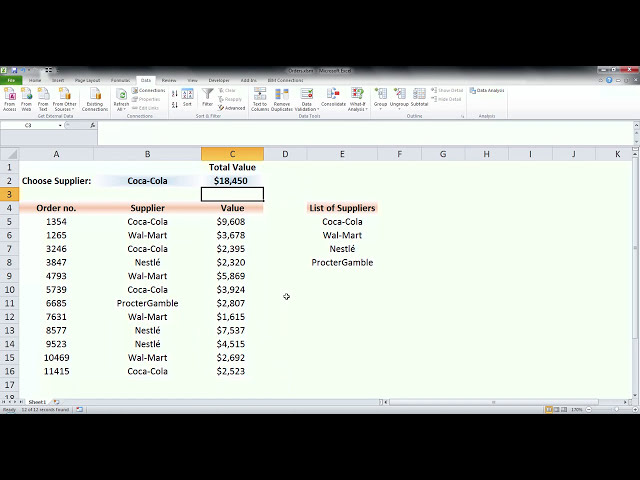 فیلم آموزشی: Excel - نحوه ایجاد لیست کشویی و استفاده از تابع SUMIF با زیرنویس فارسی