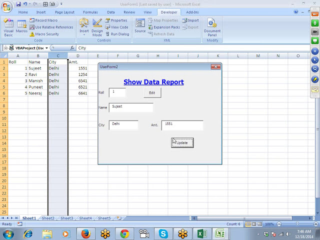 فیلم آموزشی: Userform - نمایش داده های برگه ها در فرم کاربر و به روز رسانی با ماکروهای Excel VBA با زیرنویس فارسی