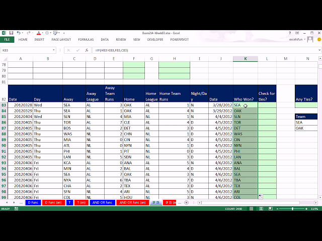 فیلم آموزشی: Highline Excel 2013 Class Video 15: توابع IF و IS برای ارائه اعداد، متن، فرمول ها، IF های تودرتو با زیرنویس فارسی