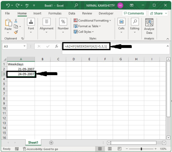 چگونه روزهای هفته به استثنای تعطیلات آخر هفته را در فهرست Google Sheet تکمیل کنیم؟