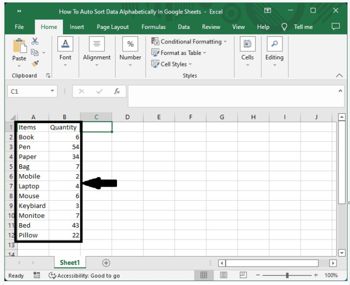 چگونه داده ها را به صورت حروف الفبا در Google Sheets مرتب کنیم؟