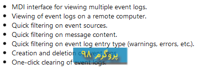 دانلود سورس کد پروژه event log viewer با فیلتر سریع و قابلیت جستجو در سی شارپ #C